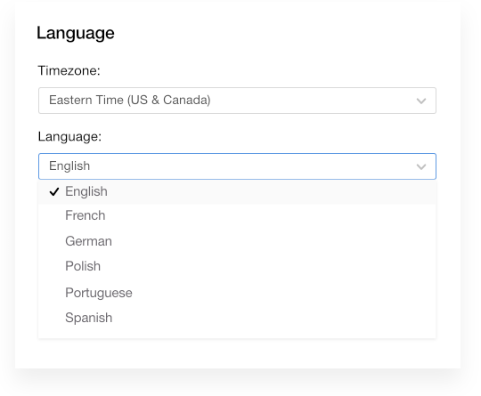 Set a language of your preference with ProofHub’s online project management system