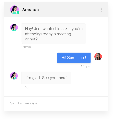 Send direct messages and get quick replies with ProofHub