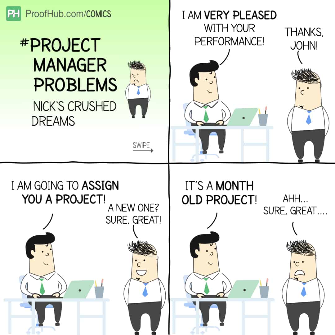 Project Manager Problems Comic Strip With John and Nick