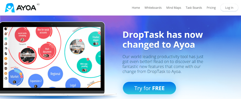 DropTask (Ayoa) is a visual task management software