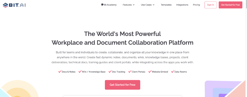 Bit.ai is a document collaboration tool