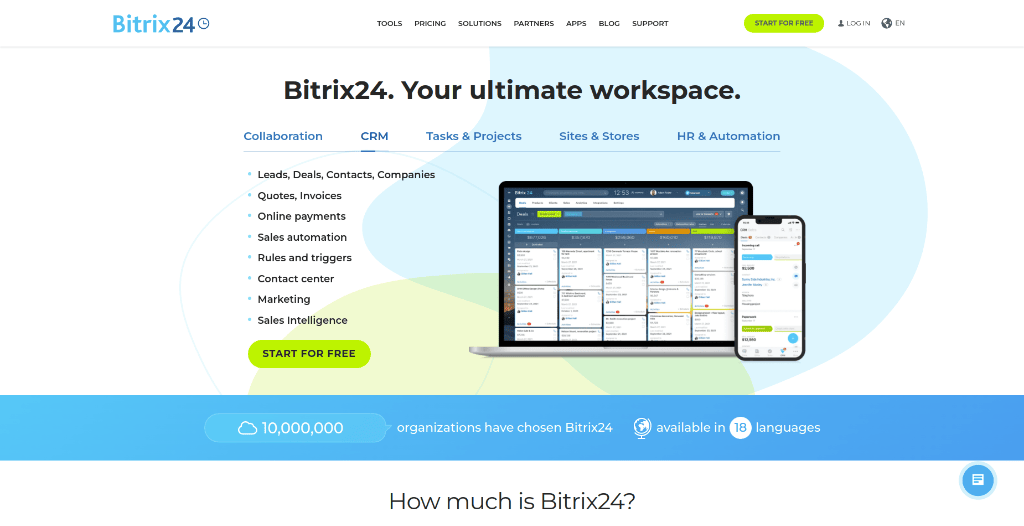 Bitrix24 as a Monday alternative
