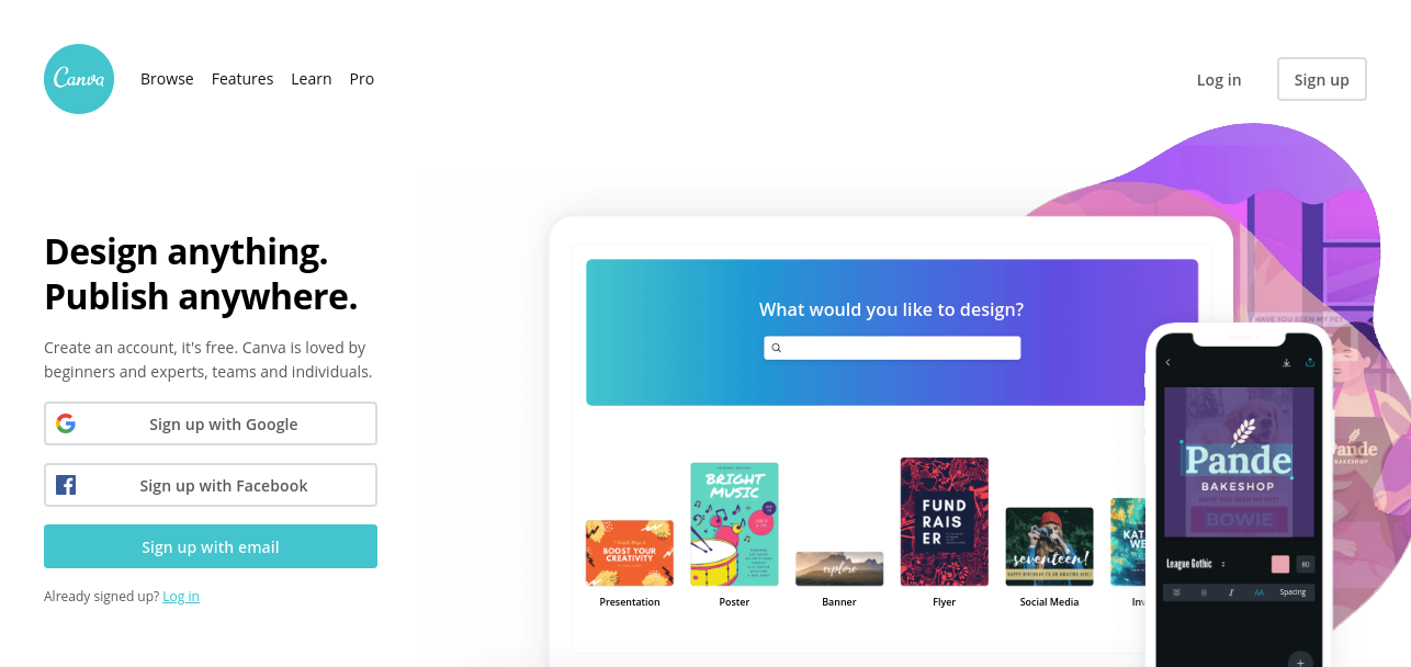 Canva tool to create almost anything for your marketing campaigns