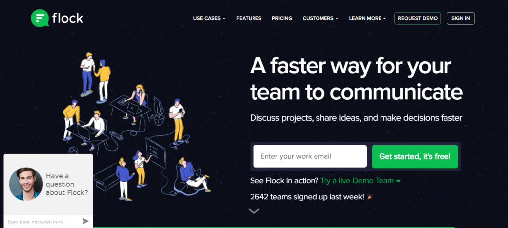 Flock team collaboration tool.