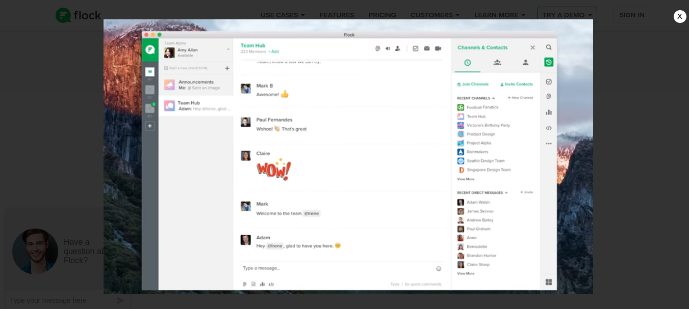 Flock as replacement to Slack
