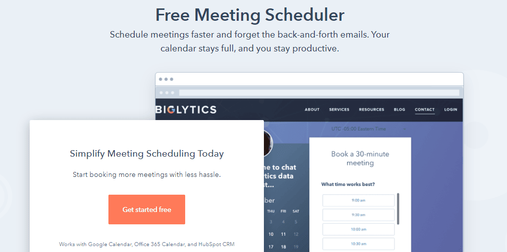 HubSpot Meeting as Calendly Alternatives