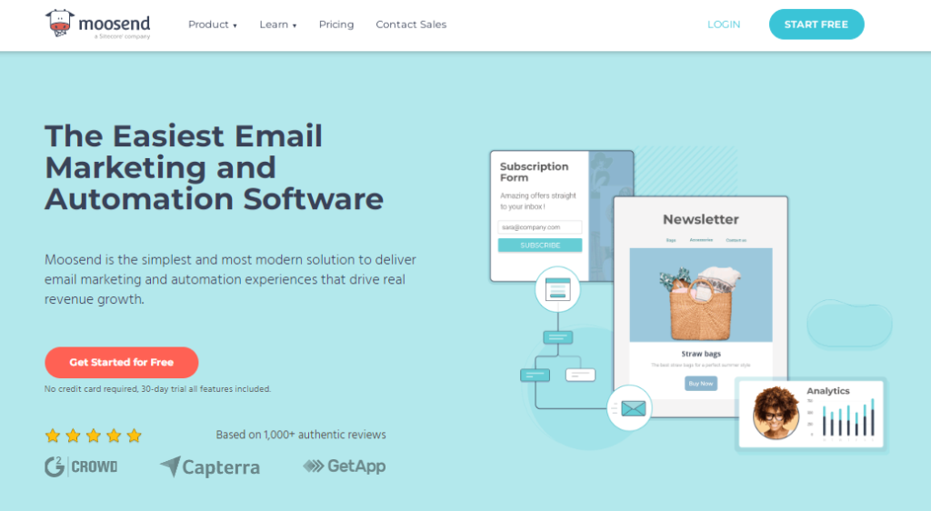Moosend as a Email Marketing Tool