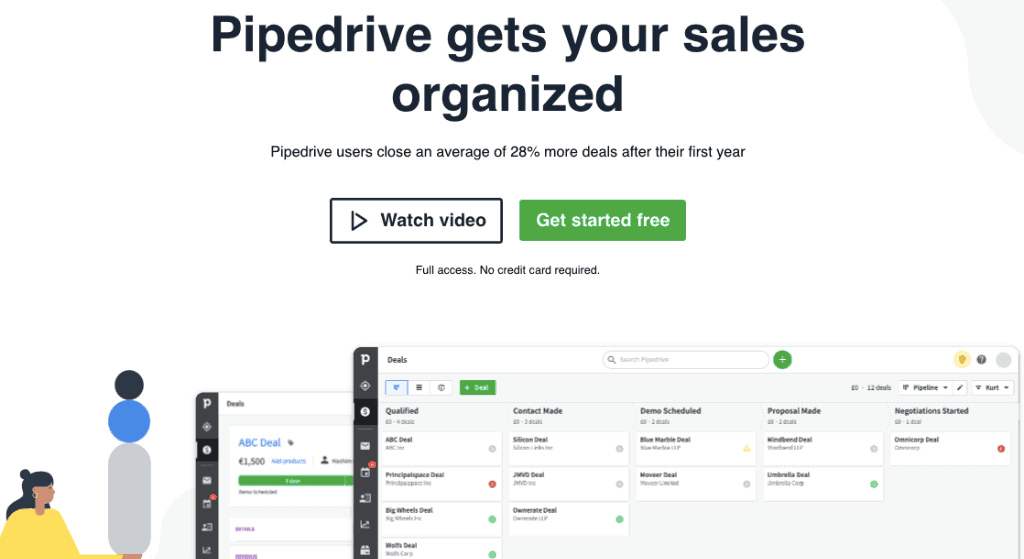 Pipedrive is a client management tool