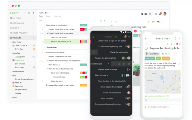 Quire is an online project and task management software
