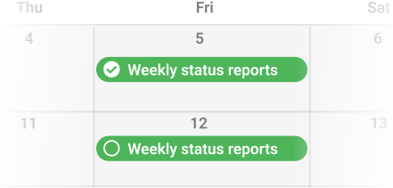 Create recurring tasks with ProofHub calendar