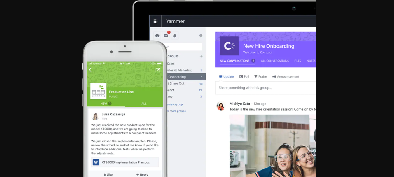 Yammer - slack replacement 2019
